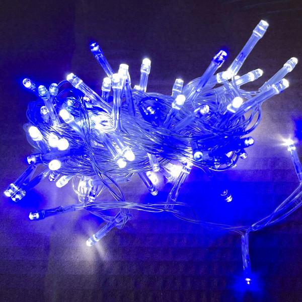 Гірлянда Novogod’Ko Електрична нитка 100 LED 5 м 8 режимів Холодний білий/Синій (8073621)