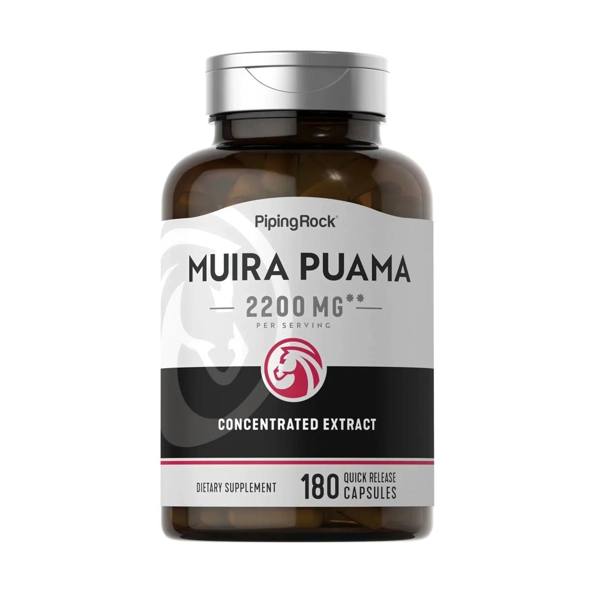 Муира пуама Piping Rock Muira Puama 2200 mg per serving 180 capsules