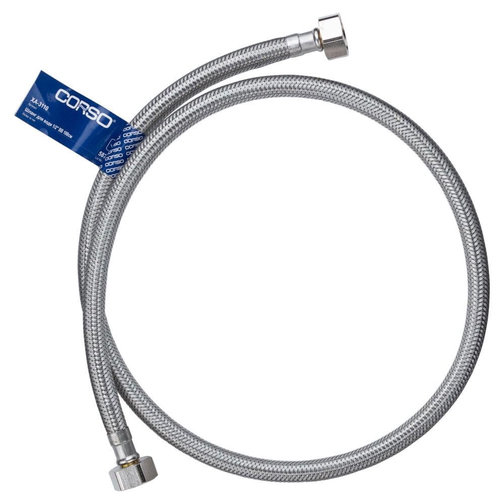 Шланг гибкий для подключения воды Corso XA-3110 1/2"x1/2" ВВ 100 см (223324) - фото 1