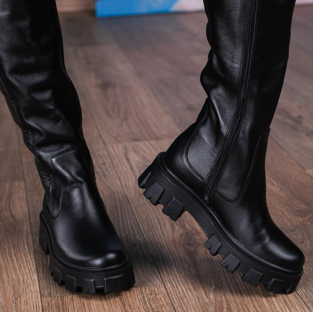 Ботфорти жіночі зимові Fashion р. 36 23,5 см Чорний (3415) - фото 6 Ботфорти жіночі зимові Fashion р. 36 23,5 см Чорний (3415) - фото 6