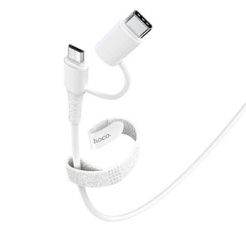 Кабель Hoco Combo Micro USB/Type-C 2в1 X54 1 м 2,4A White - фото 2