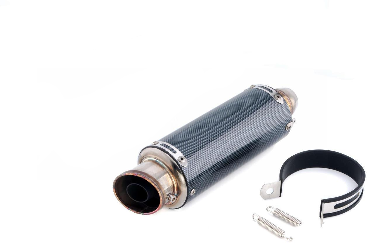 Глушник тюнінг 118 овал 370х100 мм Чорний прямоток (2177153831)