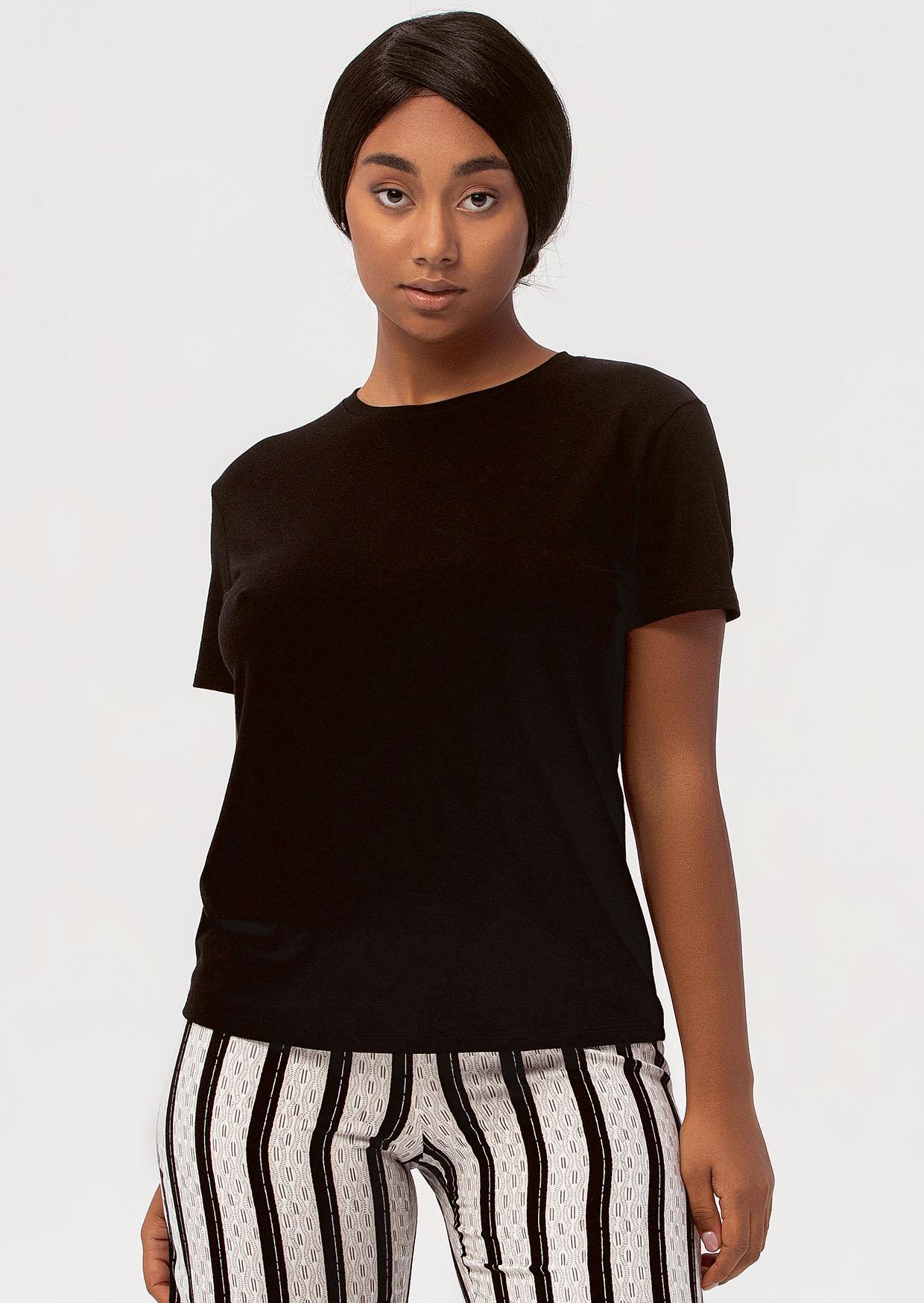 Футболка жіноча Leinle 60079 №1328 M Чорний (4821328600793)