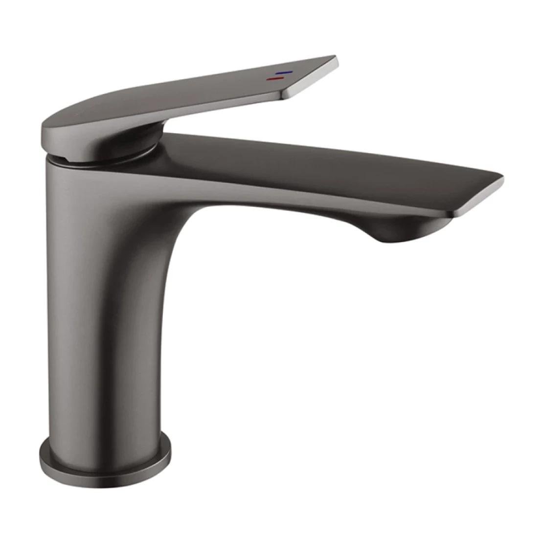 Смеситель для раковины Kroner KRP Graz GRP010 врезной короткий излив Графит (CV031338)