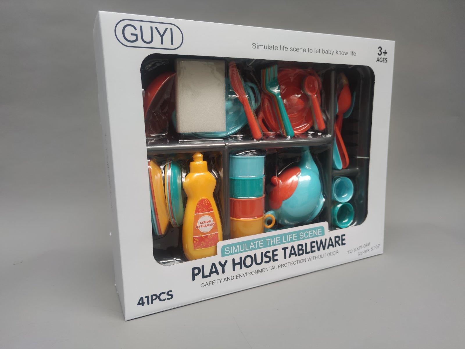 Ігровий набір Guyi Play House Tableware Дитячий сервіз на 4 особи 41 елемент (G_1967107_G-A118) - фото 5 Ігровий набір Guyi Play House Tableware Дитячий сервіз на 4 особи 41 елемент (G_1967107_G-A118) - фото 5