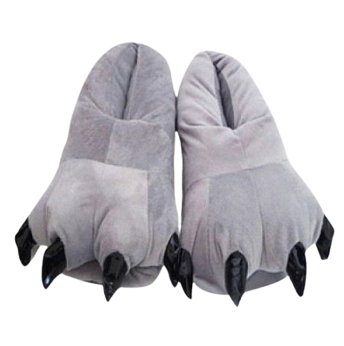 Тапочки домашні Кігурумі Лапи плюш р. 34-37 Grey (115595)