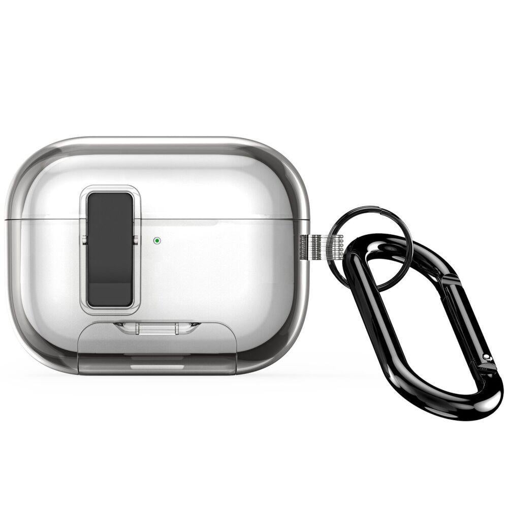 Чехол противоударный Dux Ducis PECR для наушников Apple AirPods Pro 3 с карабином Grey (3151773798)