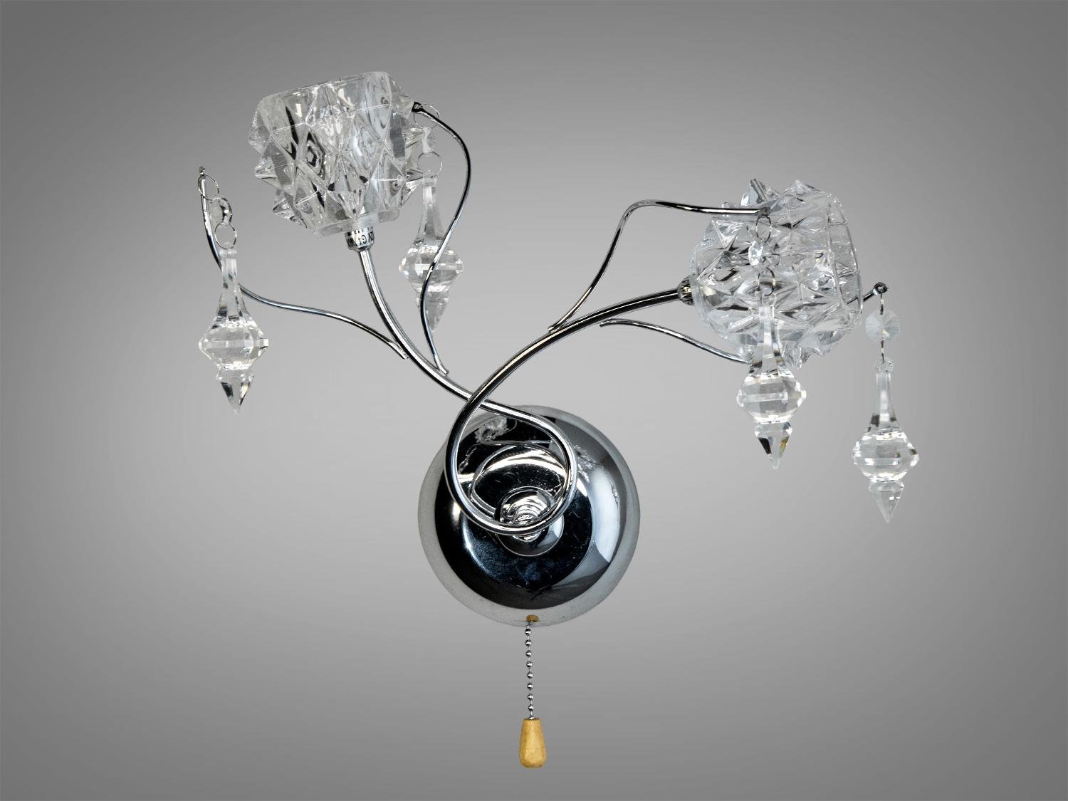 Бра галогенне Квіткові мотиви Хром (88128/2HR)