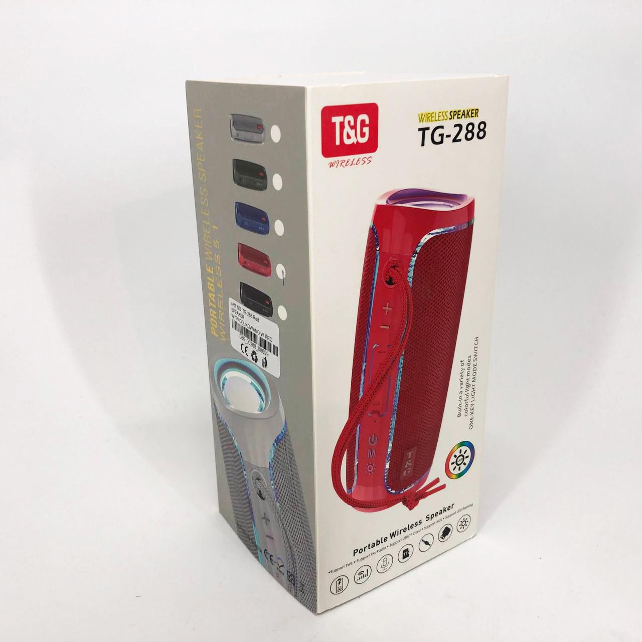 Колонка портативна з LED підсвічуванням TG288, гучна колонка для вечірки. Колір: Червоний - фото 11 Колонка портативна з LED підсвічуванням TG288, гучна колонка для вечірки. Колір: Червоний - фото 11