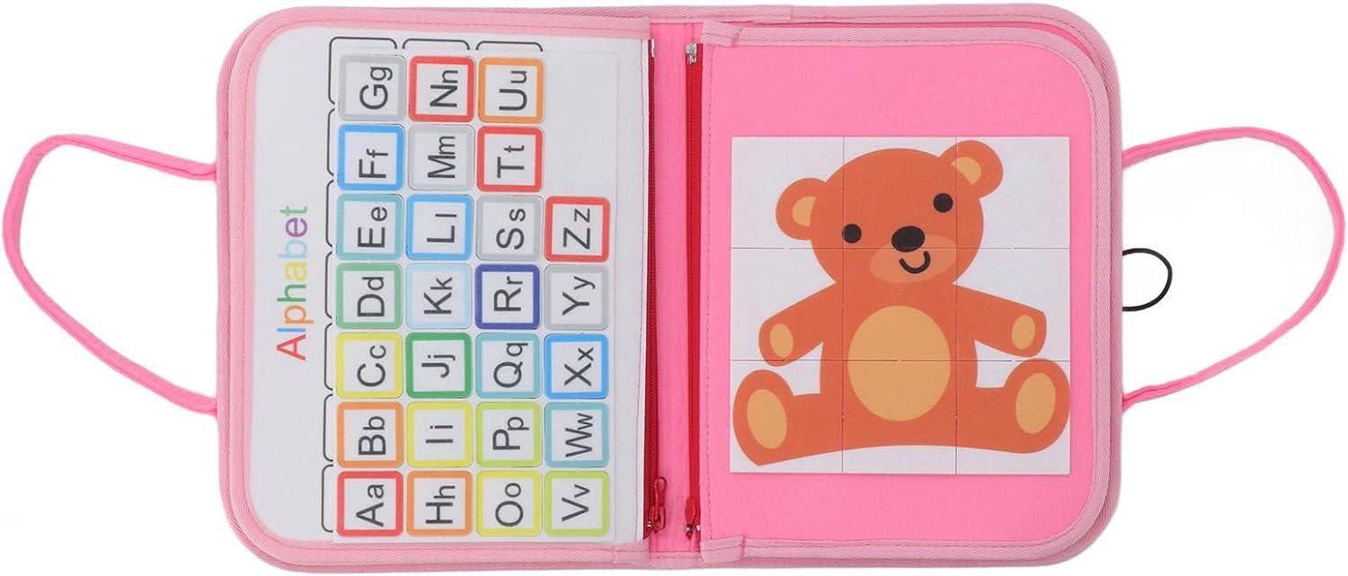 Бизиборд Монтессори для детей 3 Pages Pink