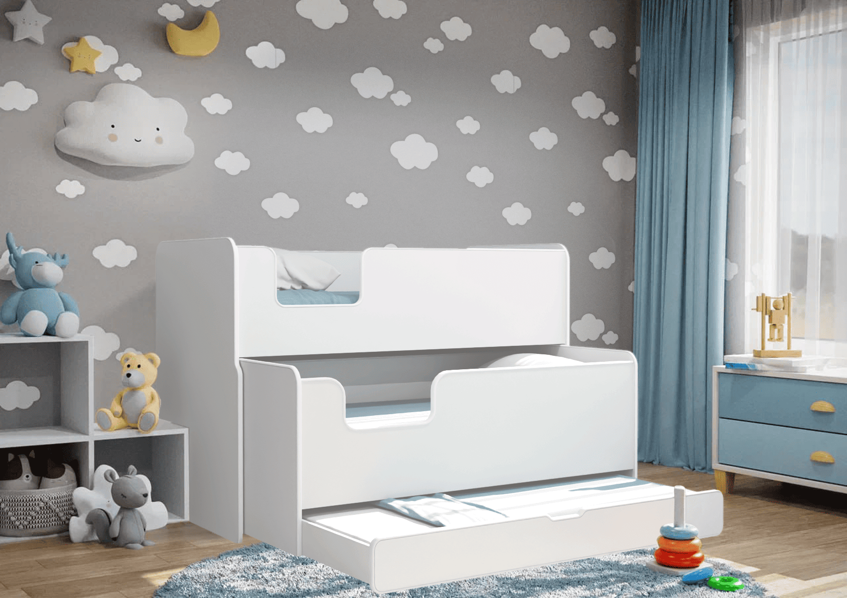 Дитяче ліжко Диво триярусне викотне