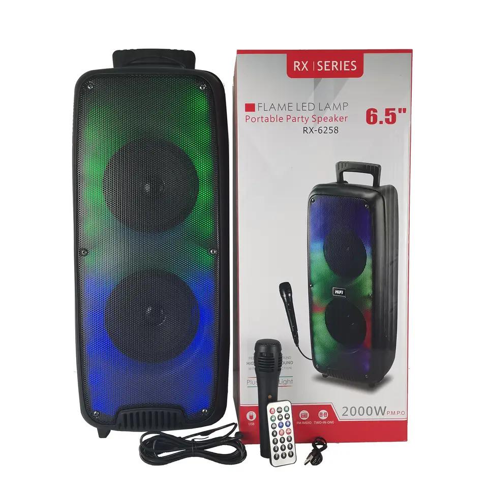 Портативна акустична система RX-6258 RGB з мікрофоном та пультом 2х6,5" 20 W (173f35a5) - фото 4