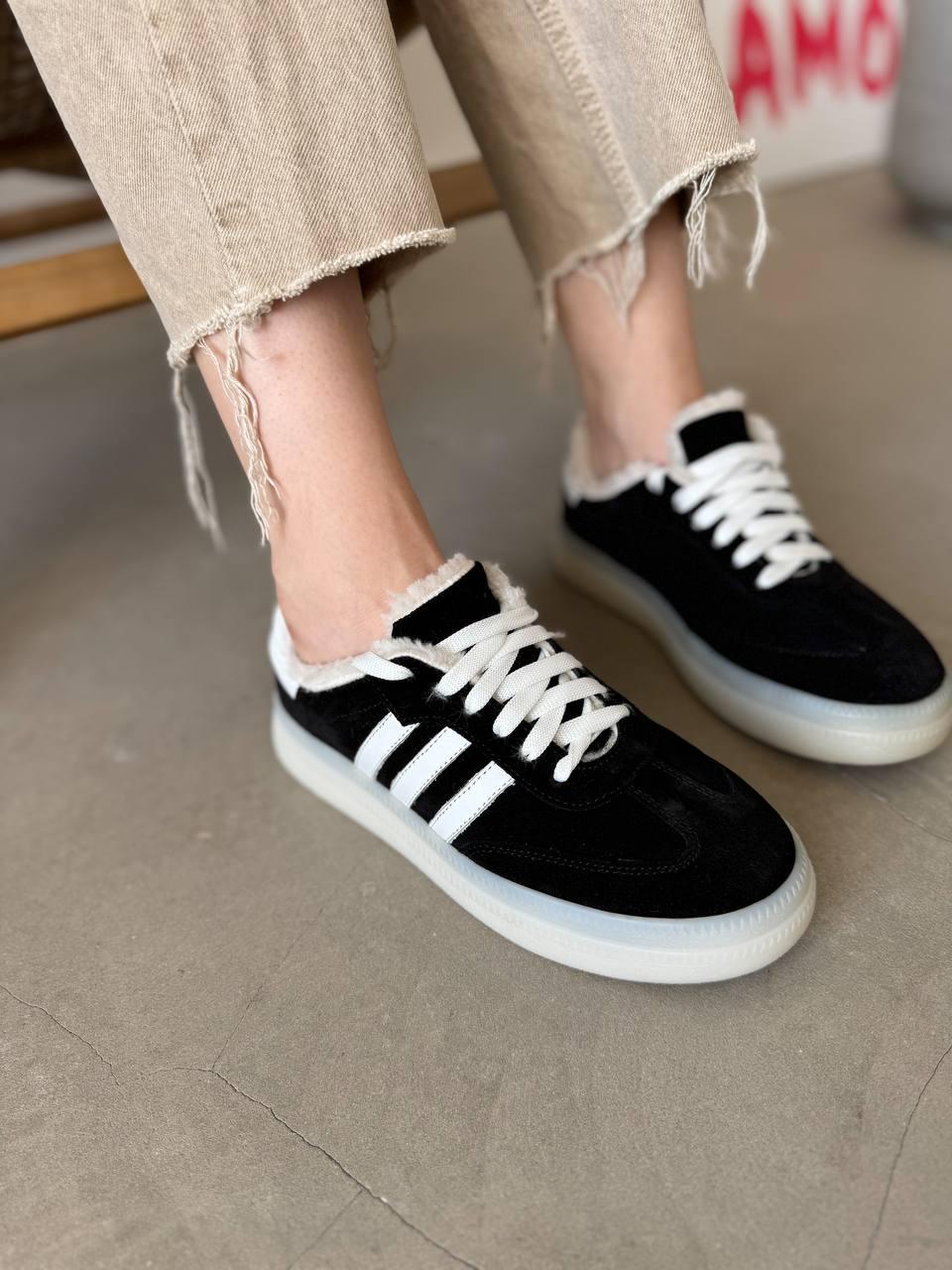 Кеди жіночі на хутрі Maya Shoes р. 39 Чорний (3021/1) - фото 3 Кеди жіночі на хутрі Maya Shoes р. 39 Чорний (3021/1) - фото 3