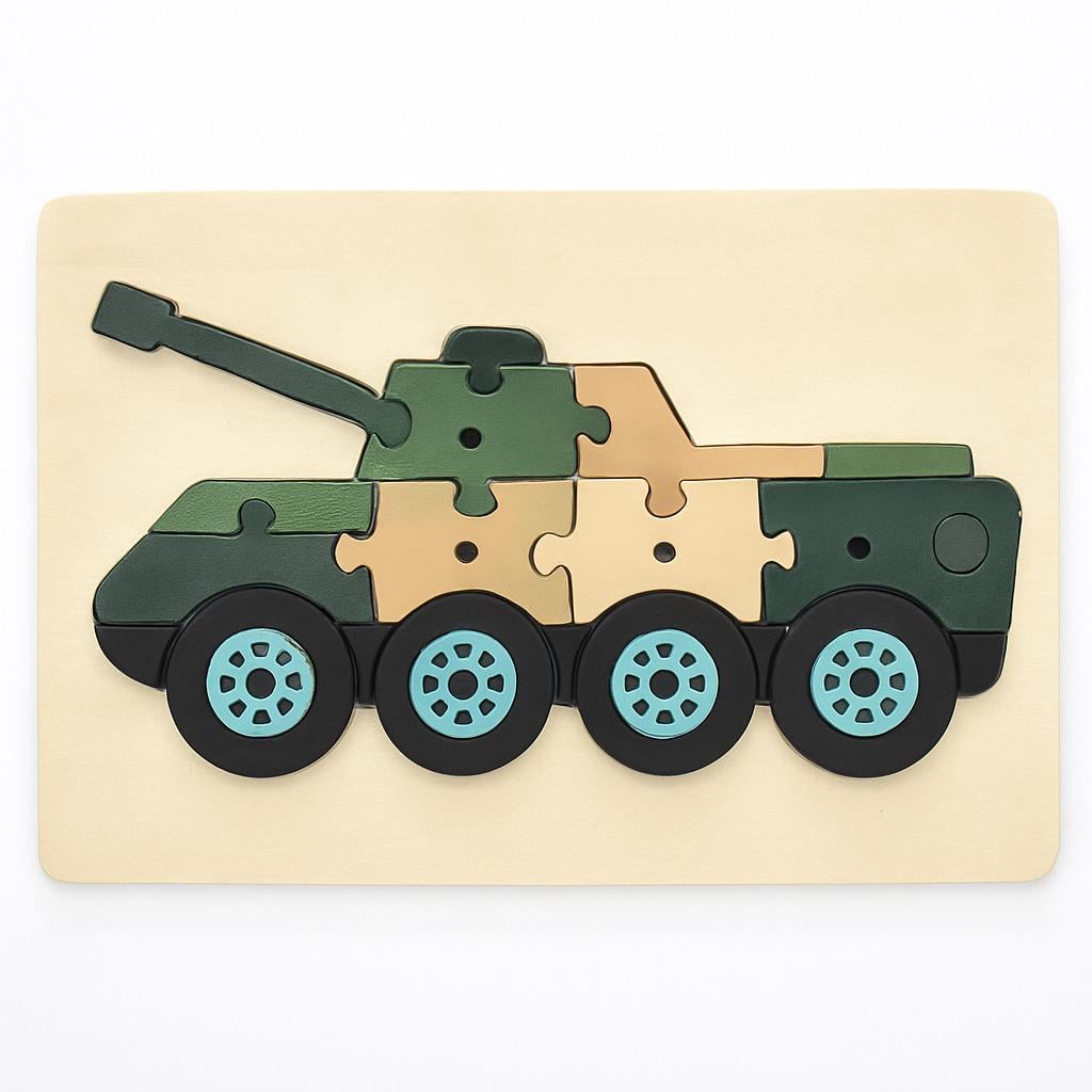 Игрушка деревянная HOME пазлы военный (MD 1986)