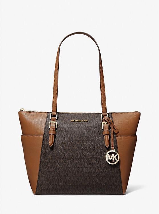 Женская сумка Michael Kors Charlotte Large Logo Brown (MK-797152)