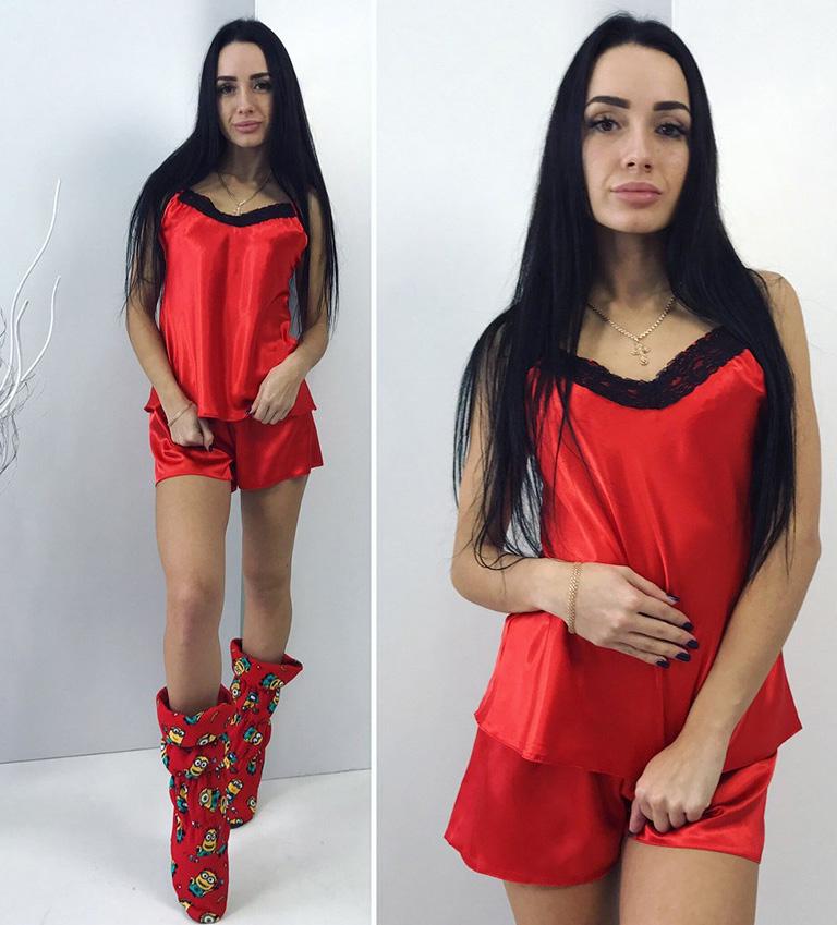 Пижама Мартина Fashions р. 40-42 Красный (634-на) - фото 2 Пижама Мартина Fashions р. 40-42 Красный (634-на) - фото 2