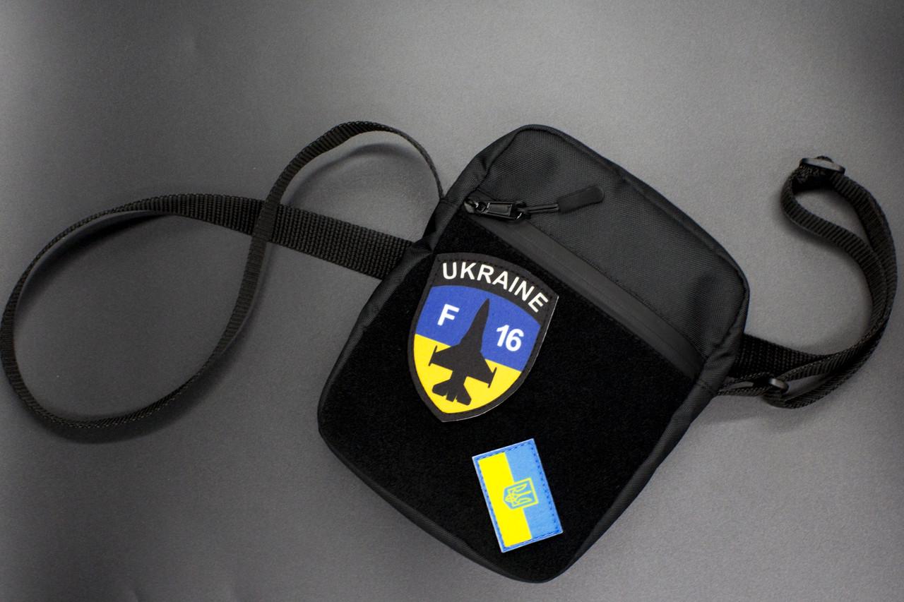 Сумка через плече з патчами UKRAINE F16 (23830449) - фото 9 Сумка через плече з патчами UKRAINE F16 (23830449) - фото 9