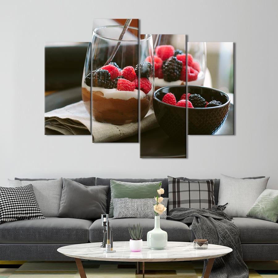 Настенний декор Шоколадный мус с малиной и ежевикой 129x90 см (A381-4)