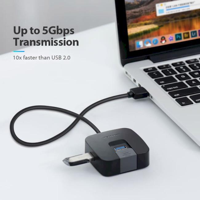 USB-хаб Vention USB-C - 4хUSB 3.0/Micro-B Power (CHBBF) - фото 3