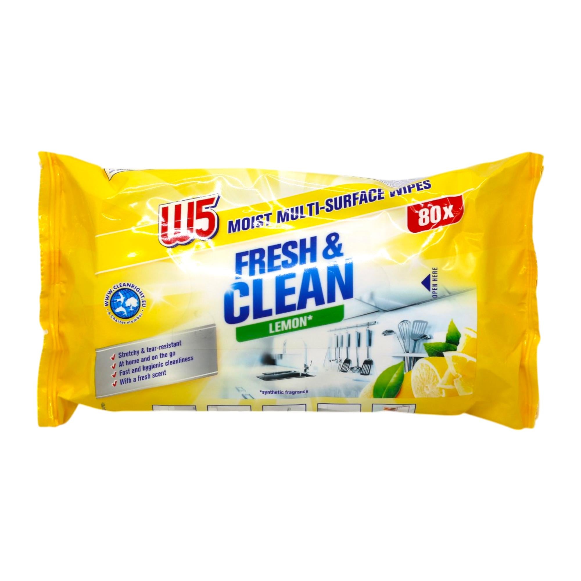Салфетки влажные W5 Citron 80 шт. (НФ-00008824)