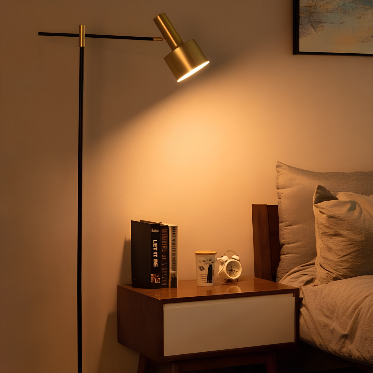 Торшер Svet з поворотним плафоном з металу під лампу Е27 Чорний/Золотий (SWT-3055 BK+GD) - фото 9 Торшер Svet з поворотним плафоном з металу під лампу Е27 Чорний/Золотий (SWT-3055 BK+GD) - фото 9