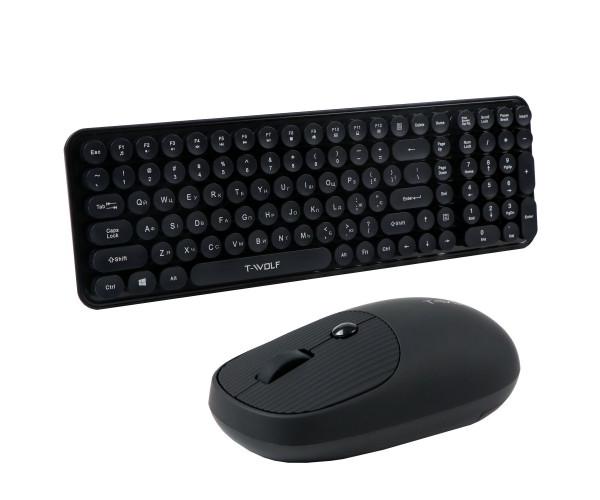 Клавиатура TWolf TF350 беспроводная с мышкой Black Клавиатура TWolf TF350 беспроводная с мышкой Black