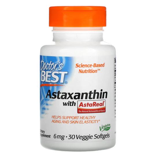 Натуральна добавка Doctor's Best Astaxanthin 6 мг 30 вегакапс. (7051)