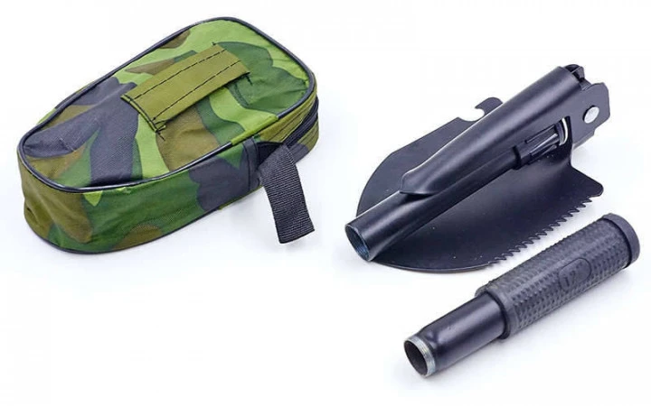 Лопата туристична складана з киркою/пилкою та чохлом 42 см (26491758) Лопата туристична складана з киркою/пилкою та чохлом 42 см (26491758)