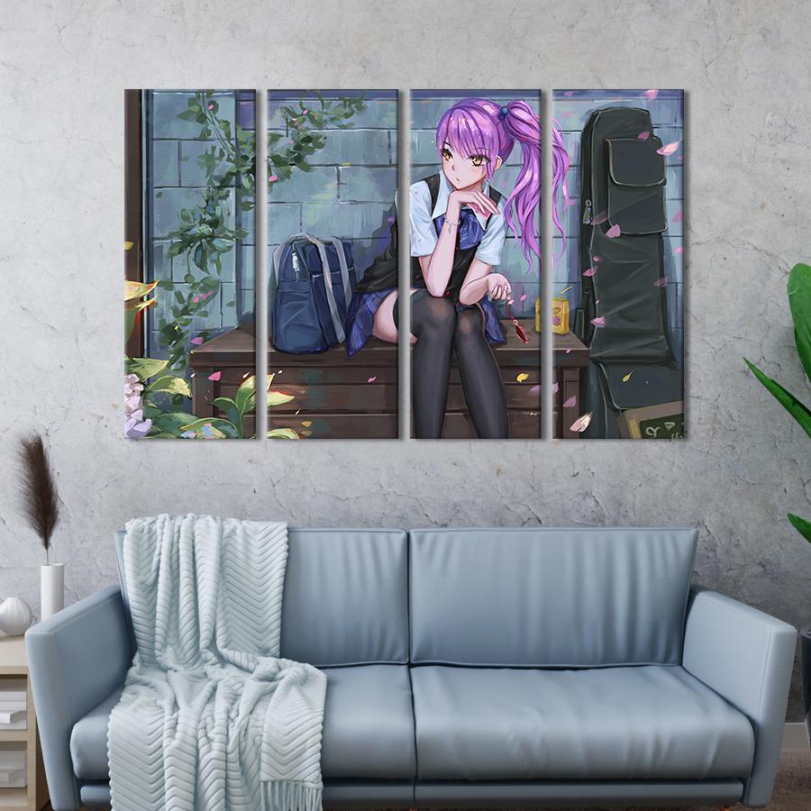 Картина на холсте Стильная аниме-девушка 209x133 см (1466-41)