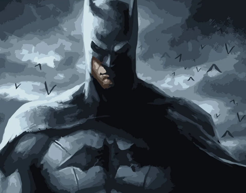 Картина по номерам Strateg Воинственный Бэтмен 40x50 см (DY162)