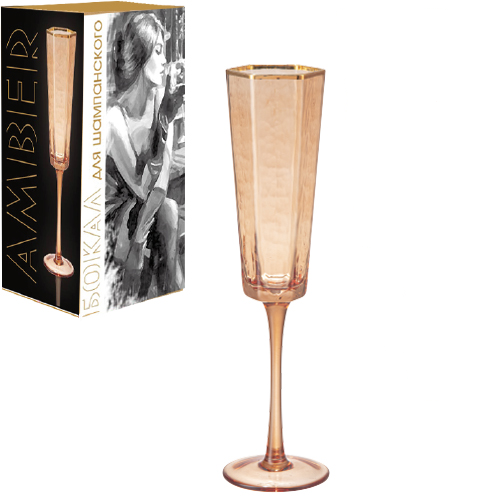 Набор бокалов для шампанского SNT Amber 180 мл 4 шт. (7051-13 )