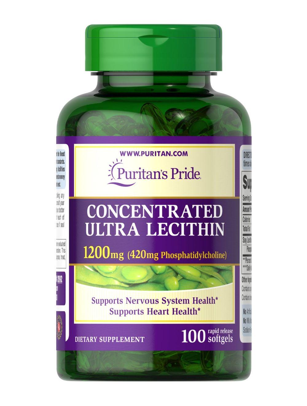 Соевый лецитин Puritan's Pride Soy Lecitine 1200 mg 100 порций