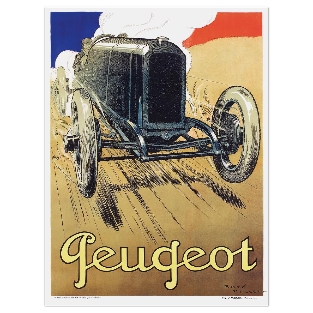 Плакат Peugeot 1919 63x84 см (0080)