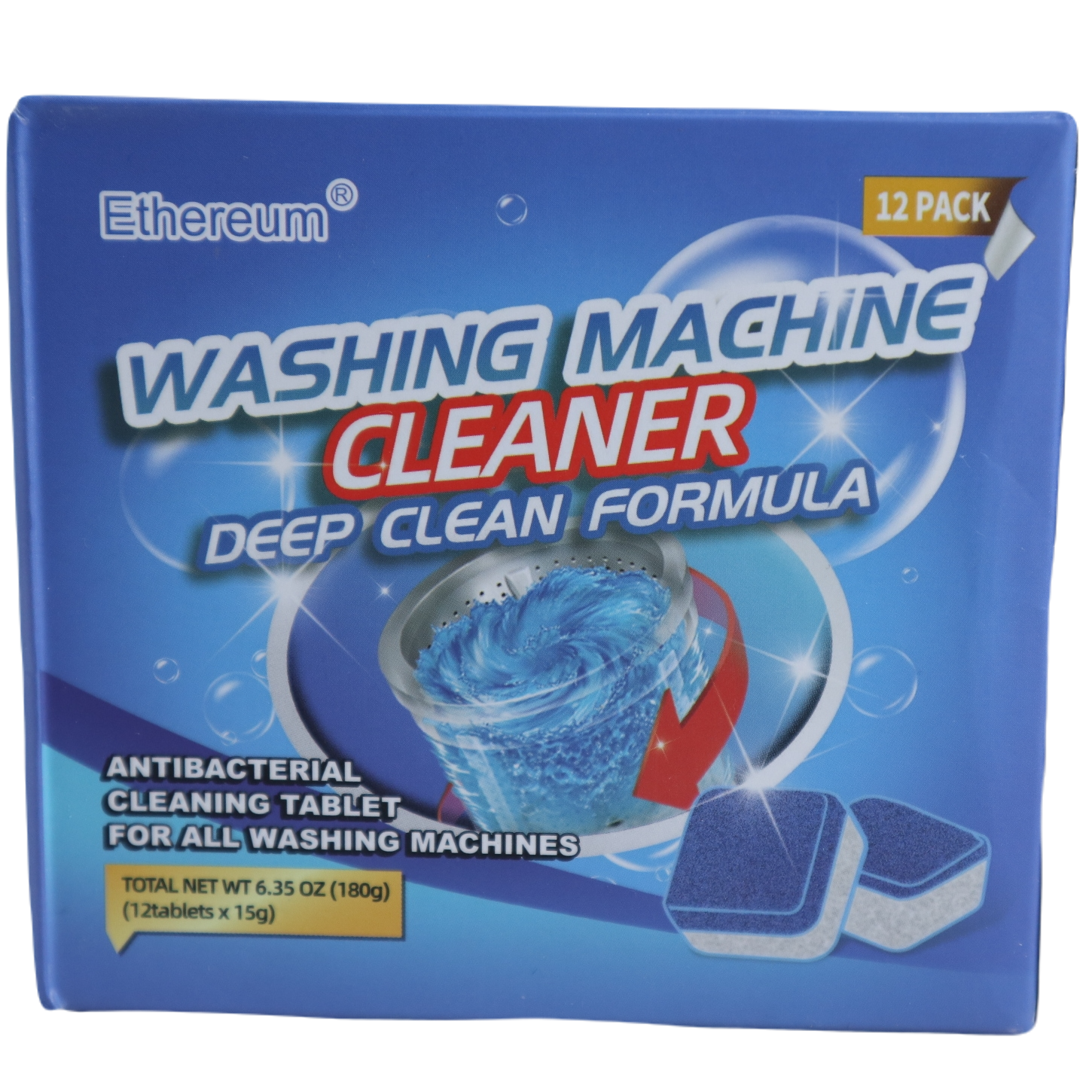 Таблетки для чищення пральної машини Washing Machine Cleaner антибактеріальні (4123671)