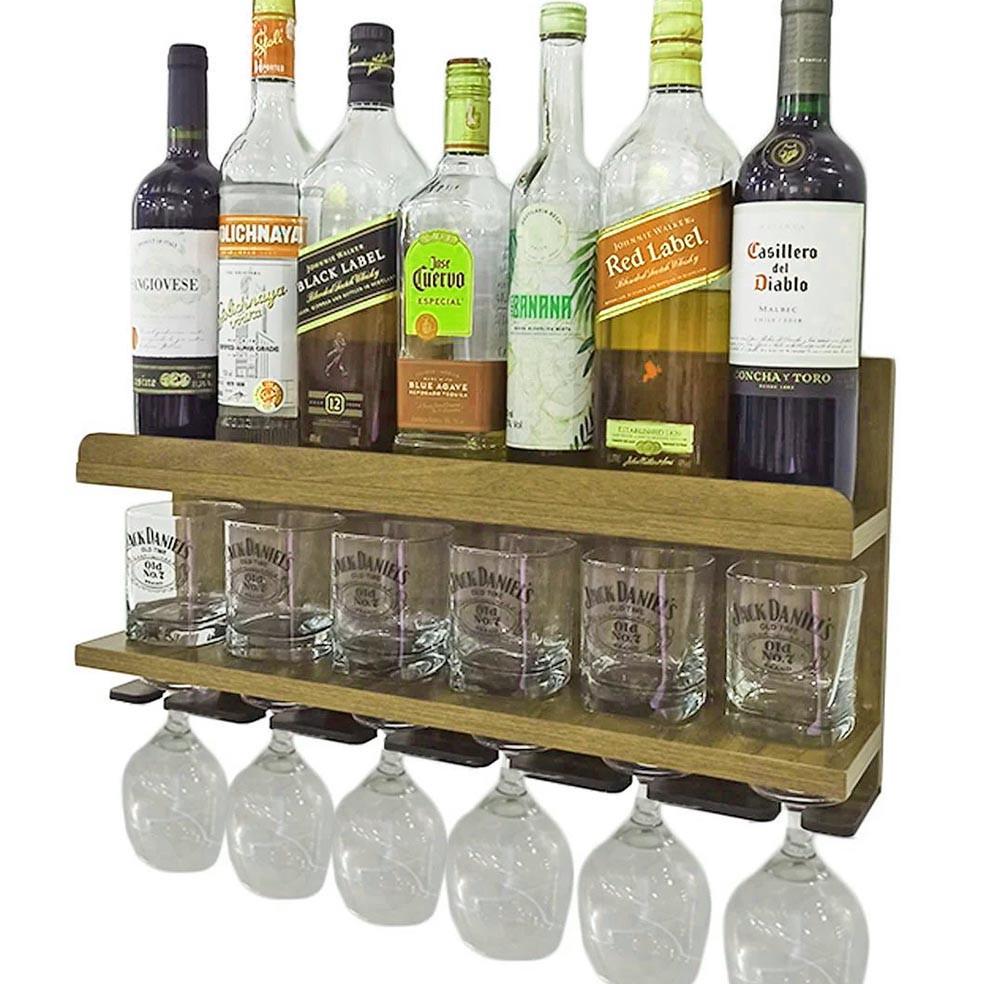 Полка для вина настенная из дерева Тайки Мускат (ПНК-014007)