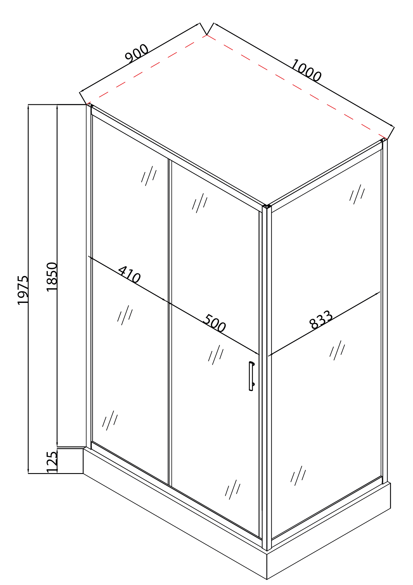Душова кабіна MIXXUS HARD SCT01-100x90x198-TR прямокутна скло 5 мм з підонном 100x90 см Хром (OL-MI6909) - фото 9 Душова кабіна MIXXUS HARD SCT01-100x90x198-TR прямокутна скло 5 мм з підонном 100x90 см Хром (OL-MI6909) - фото 9