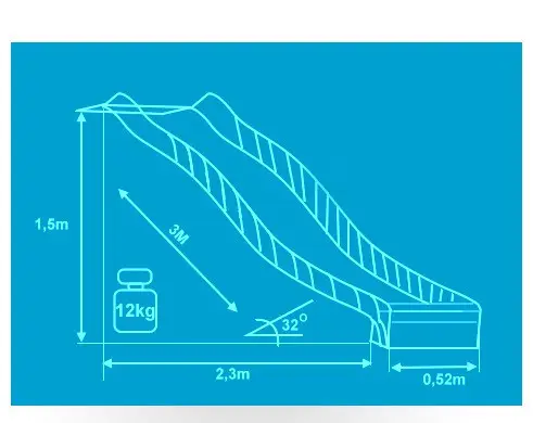 Гірка дитяча пластикова з підключенням води 3 м Рожевий (sp3000p) - фото 4