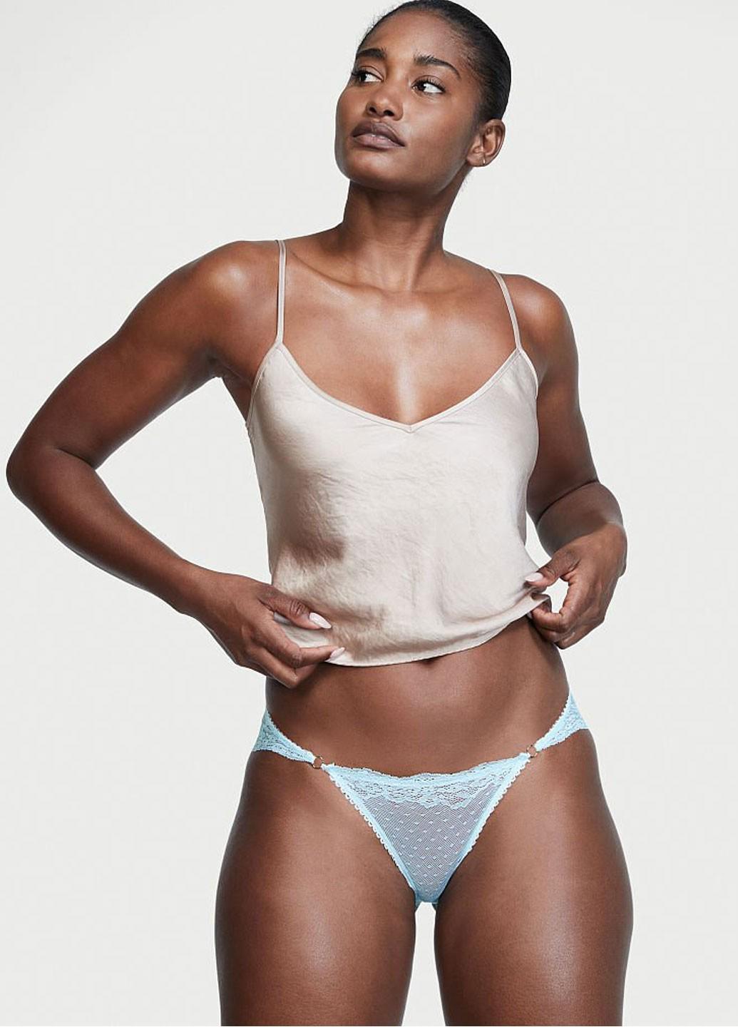 Женские трусы Victoria's Secret 1440000139133QD2L L Голубой (51954407)