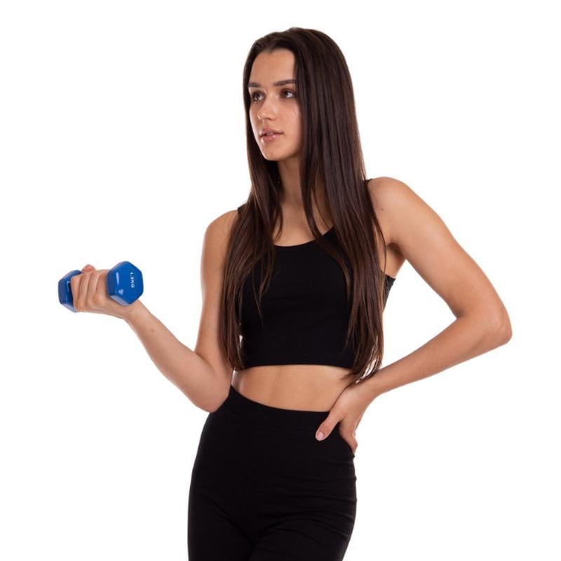 Гантель із вініловим покриттям Feel Fit 1 шт. 3 кг Синій - фото 3 Гантель із вініловим покриттям Feel Fit 1 шт. 3 кг Синій - фото 3