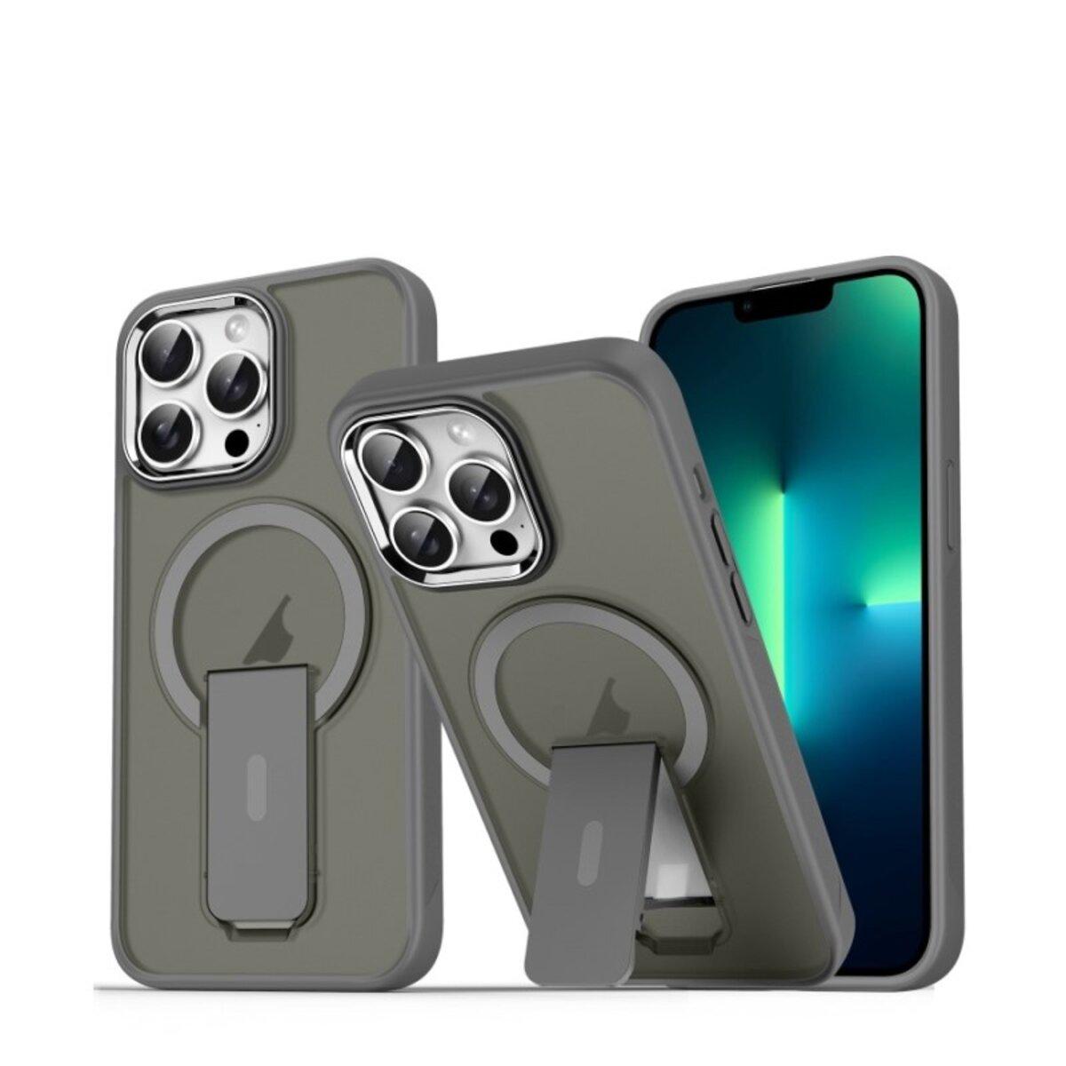 Противоударный чехол с подставкой Cosmic Magnetic Stand for Apple iPhone 13 Pro Max Grey