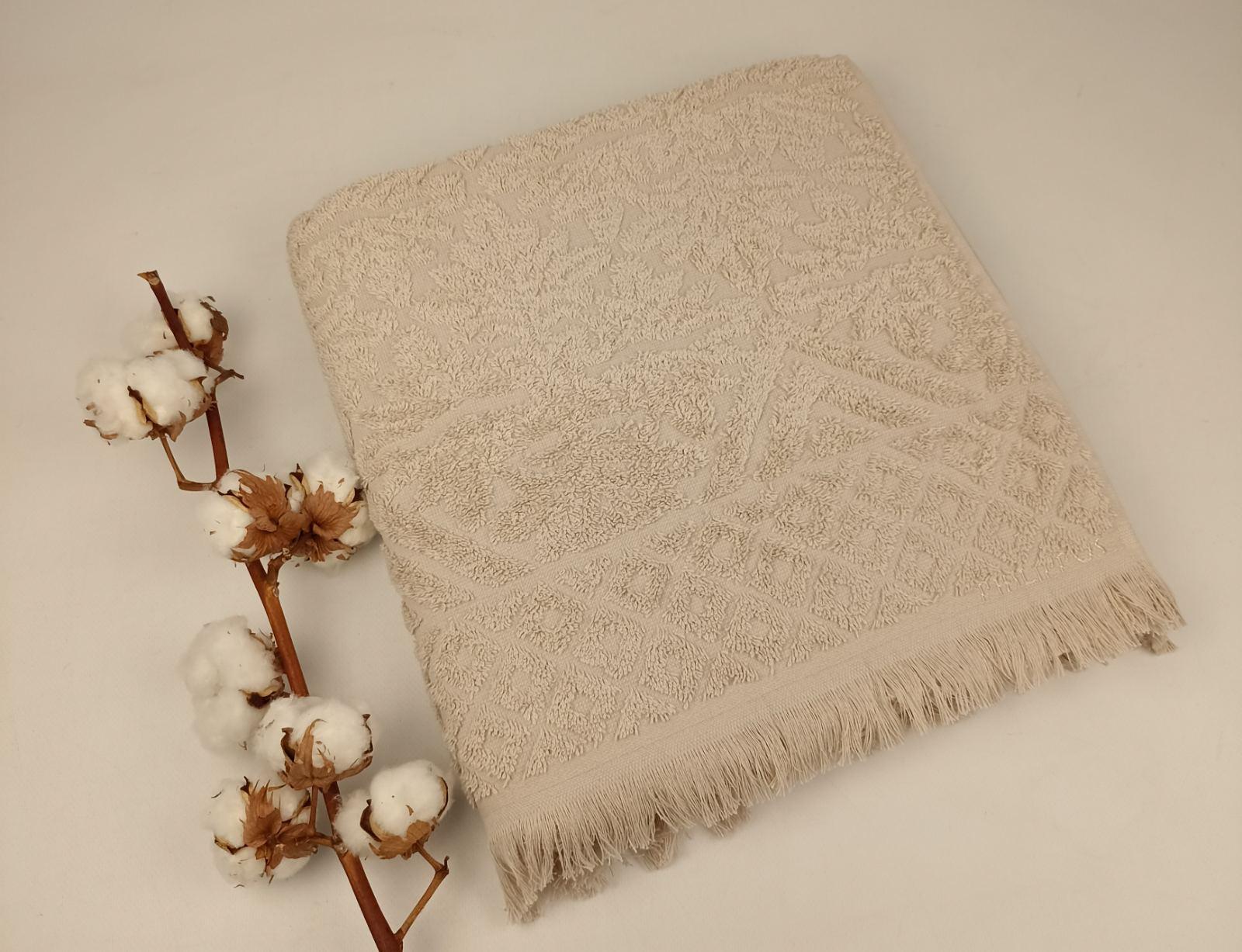 Полотенце Philippus Delux Cotton Puket 70х140 см Бежевый (Е949)