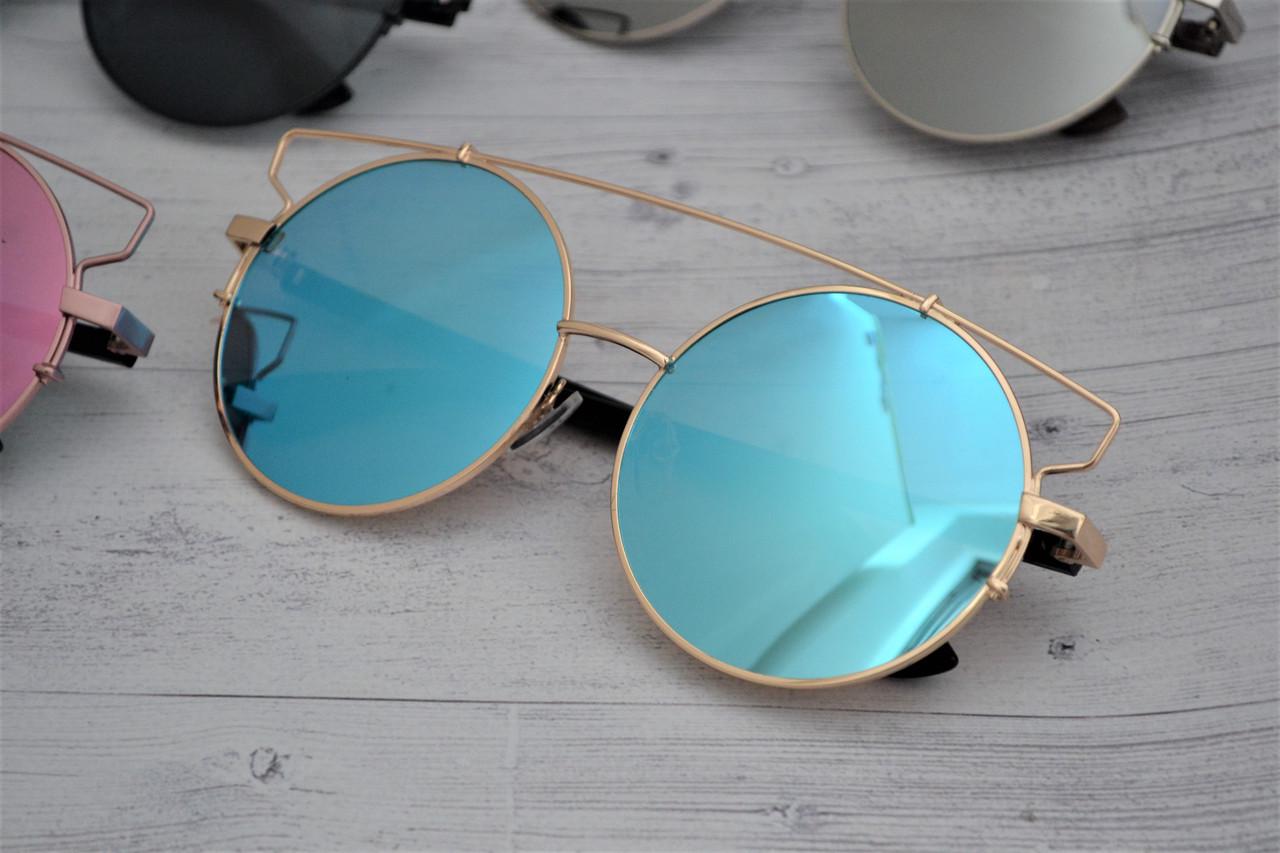 Солнцезащитные очки кошка тишейды большие Голубой