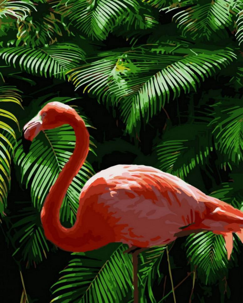 Картина по номерам Brushme Розовый фламинго 40х50 см (BRM32902)