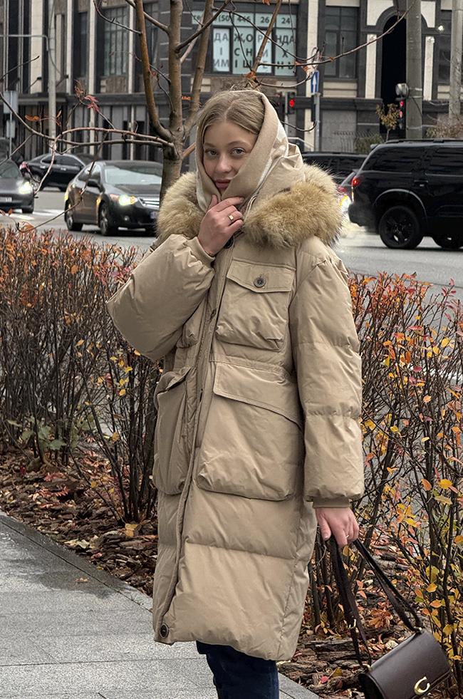 Куртка Lipar 0563 пухова тепла р. 44 Бежевий (16887333) - фото 2 Куртка Lipar 0563 пухова тепла р. 44 Бежевий (16887333) - фото 2