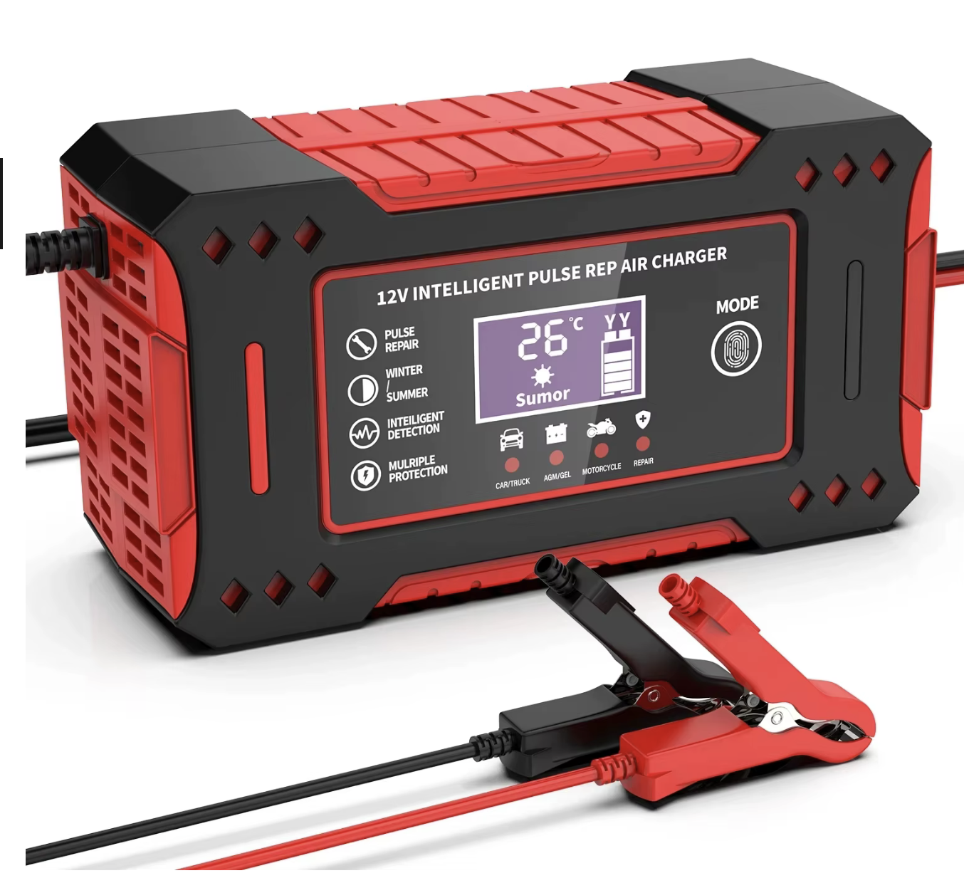 Зарядное устройство импульсное интеллектуальное для аккумуляторов авто/мото и скутеров 12V 6A (31757746)