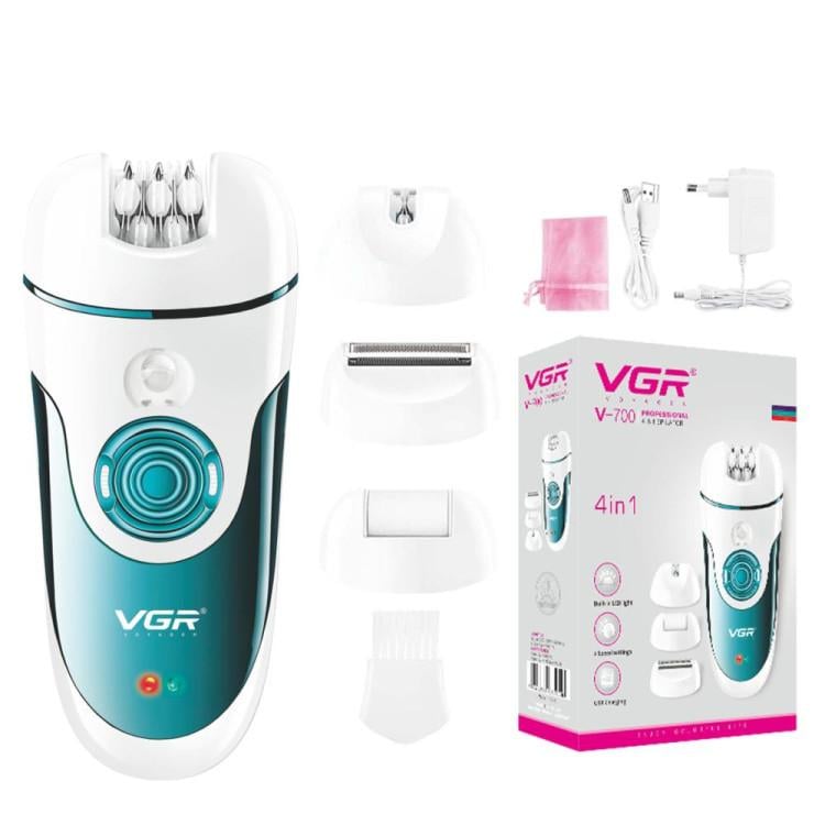Епілятор жіночий з 4 насадками VGR V-700 бритва/пилка (26864014)