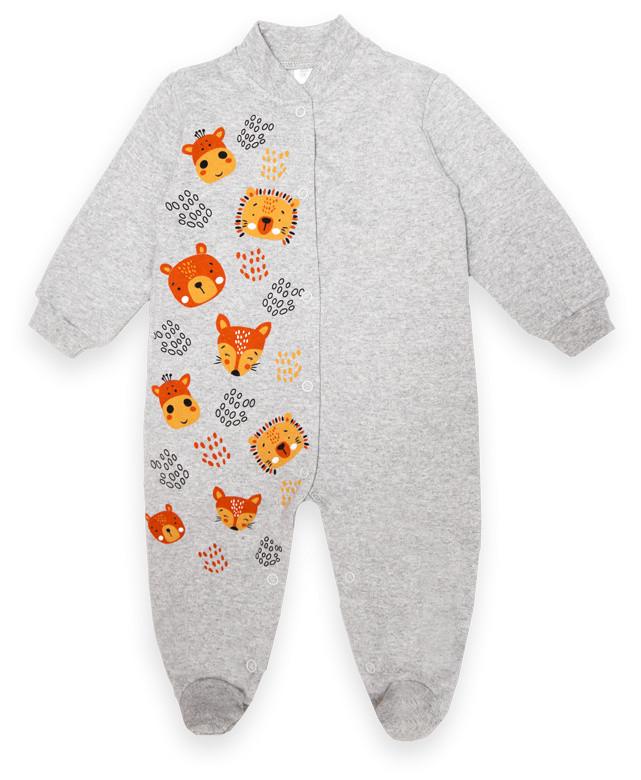 Комбинезон детский хлопковый для малыша Gabbi КВ-22-2-27 74 см Серый (13309)