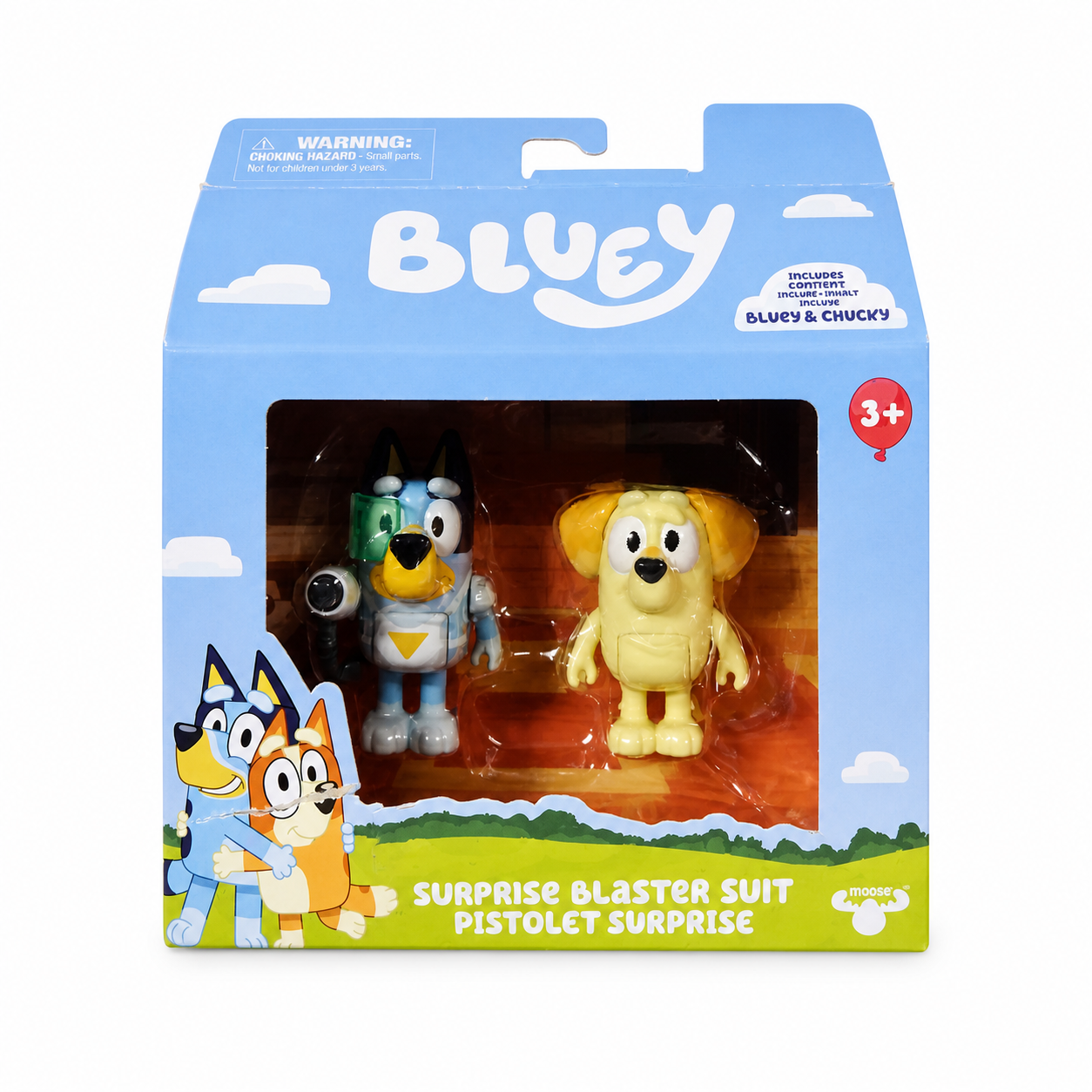 Набір фігурок Bluey & Chucky Moose Toys Bluey Surprise Blaster Suit