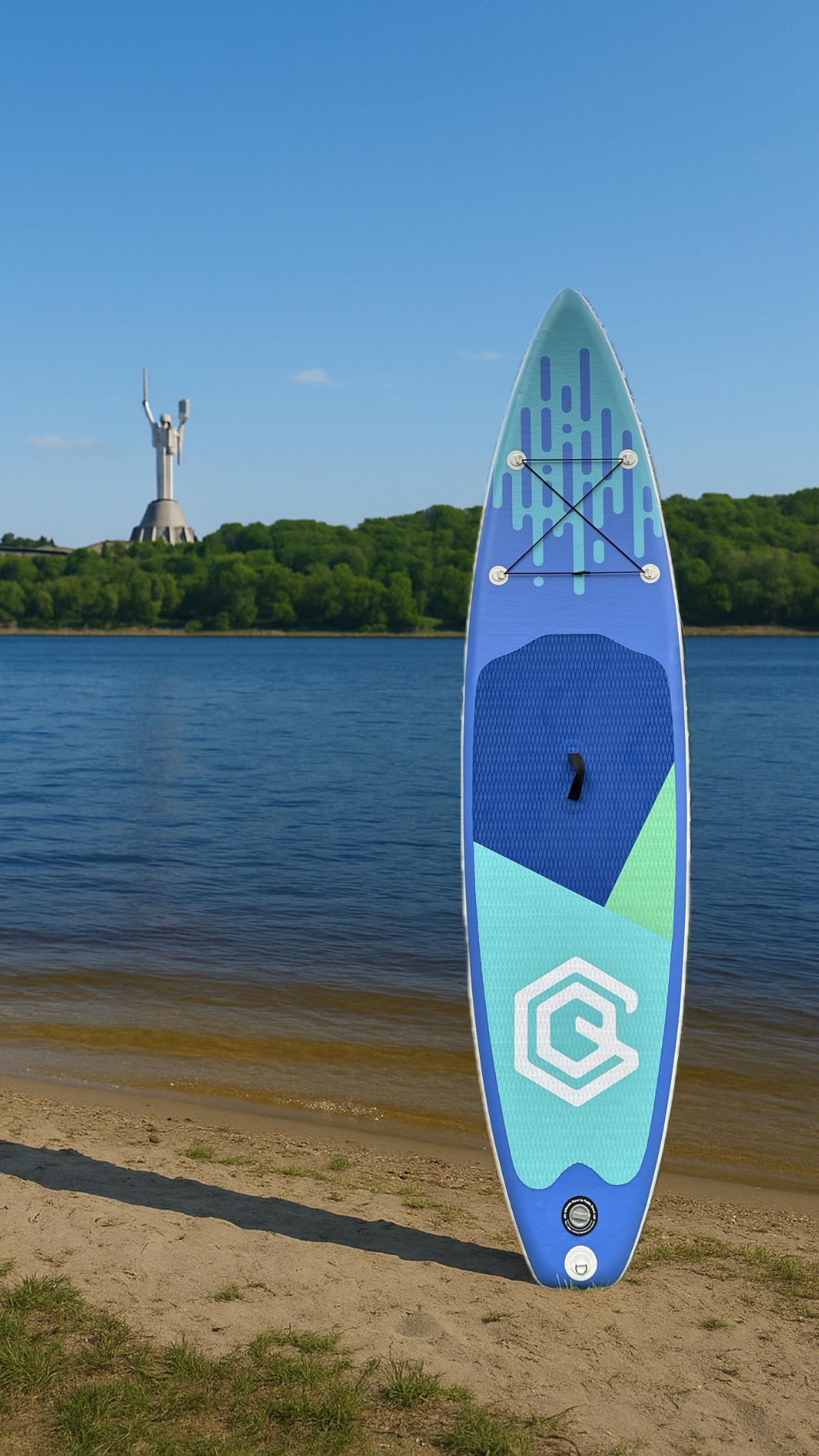 Доска SUP Blue GQ надувная двухслойная туринговая 11" 335x81x15 мм. - фото 3 Доска SUP Blue GQ надувная двухслойная туринговая 11" 335x81x15 мм. - фото 3