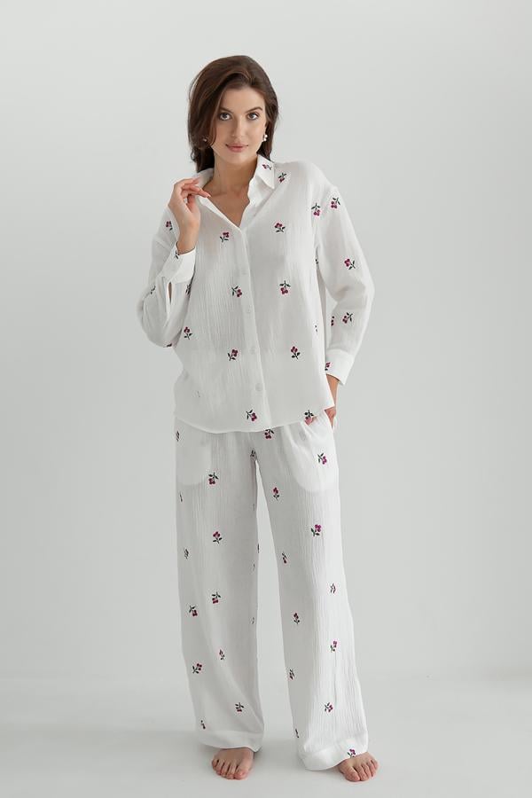 Брюки с вышивкой Forli из муслина Blueberry M/L (ML0084-39-09) - фото 5 Брюки с вышивкой Forli из муслина Blueberry M/L (ML0084-39-09) - фото 5